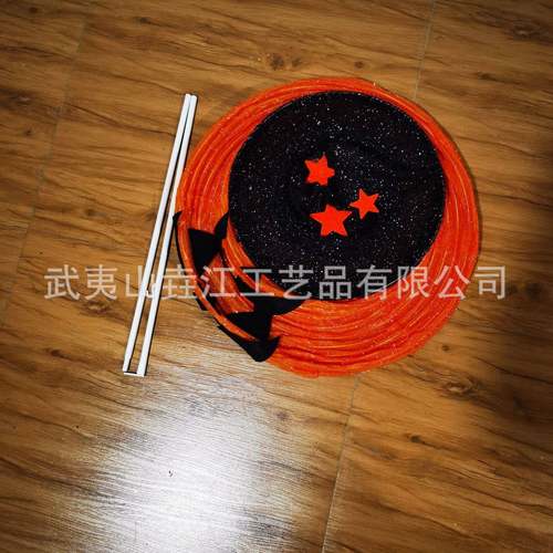 万圣装饰南瓜灯串310折叠布南瓜造型光伸节缩布南瓜发万圣节装饰