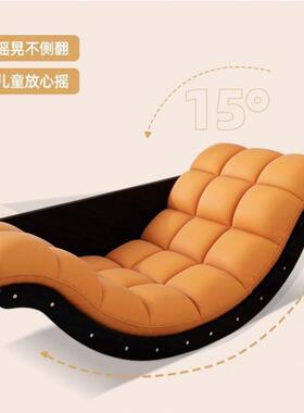 摇休闲摇功摇香蕉家用多能阳台椅单人沙沙BDE发椅复古客厅发懒人