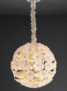 轻风客厅玻璃花瓣吊灯大厅主灯法式餐厅卧室意荷叶主公创90042房