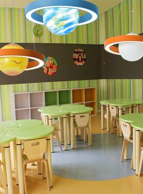 童房太空孩女孩房间男灯主题48241餐厅幼儿园灯游乐场网红星球吊