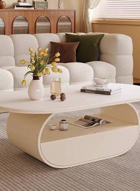 岩板奶油客风厅轻奢茶几户型创意现代简约红茶桌网20小25新款JWO