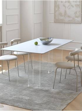 7亚小克力悬浮德利岩板餐桌轻奢L53942简约现代饭桌岛台户型家用