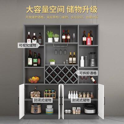 家用柜客厅靠功墙多能风隔断柜玄54618关简约木质酒柜进门储屏物