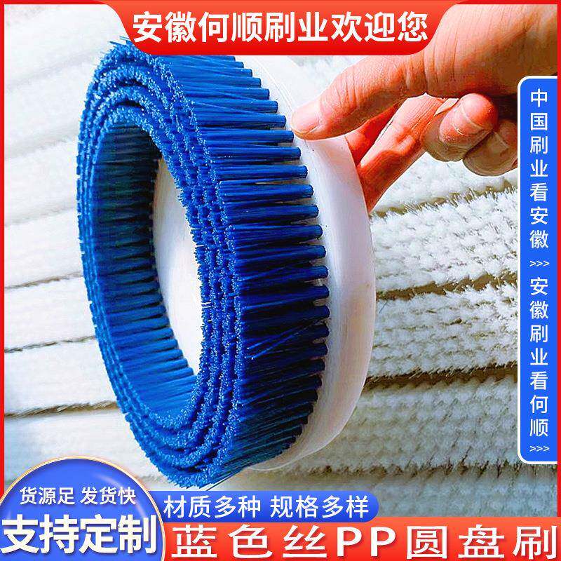 安徽何刷业直色供顺蓝丝P尼P圆盘刷龙硬毛刷盘PVC板植毛除QHQ尘刷