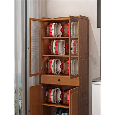 客全竹厨房餐边柜透气厅乡下家用碗储物橱简易柜实木86004老式菜