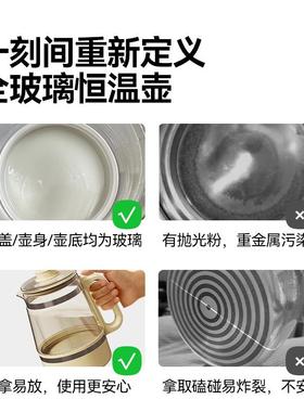 全玻恒温烧水壶智能热水婴温儿63395冲奶用家热奶专用调璃奶器