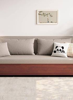 厅新实木沙发床折叠两用客书房阳台高档小74012型两户用款床绢花