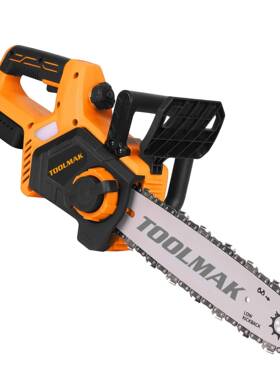 电动链锯电锯家用携式锂电电链锯充2电式园林电锯4伐木锯H85998便