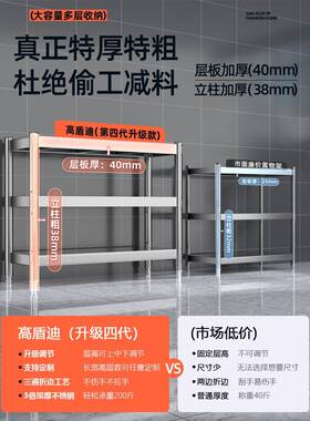 厨房架置物架不钢架子货架橱柜锈落台地多功OOD能收纳工作家用灶