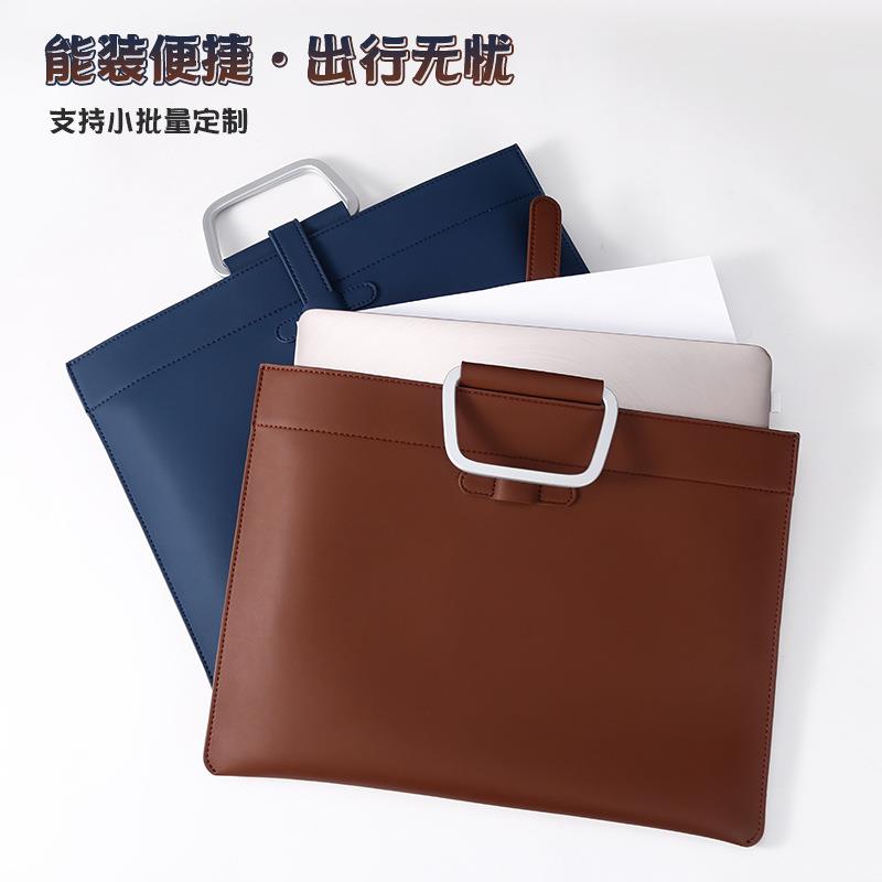 选皮质文件袋a4提档案袋文件补习手公文包包袋严校园学手提文件生