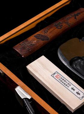 翟氏三文房宝套装炉墨纸砚砚台毛笔架笔挂毛笔四字AH48221书法初