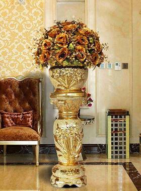 豪华落地大花瓶套装艺插花花欧式厅现家居代客插花装饰96727摆件