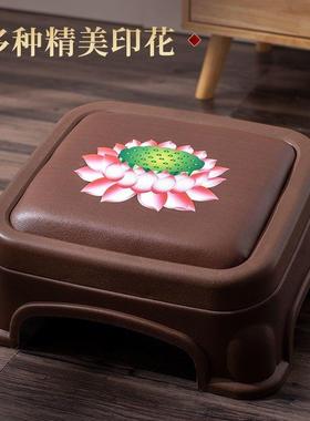 拜凳跪打垫花坐佛垫磕头跪垫RAC椅子塑料家用莲用品一朵莲花默认
