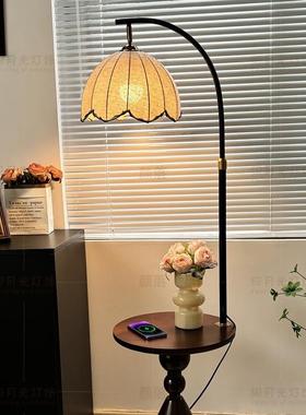 古风边落地灯厅中沙发旁几氛围灯美式客复古风卧78299室床头柜置