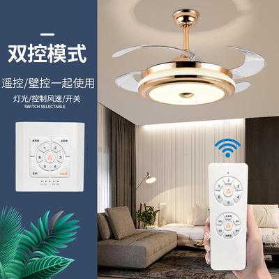 风扇灯隐形灯扇大风现力代简约客52697厅卧室餐厅带灯吊一体电风