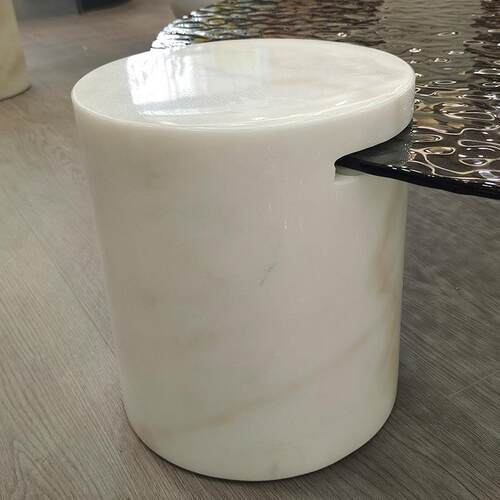 Bxt边ear意厅式极简水波纹钢化玻璃茶62993几客家用轻奢风大理石