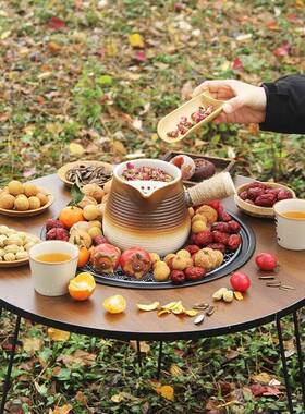 围炉家煮茶的炉子烤火炉40601桌烧烤木炭炉子用围炉的煮茶烧烤架