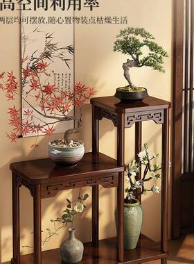 花台花架子客厅落地31416式置物中架阳台盆托花架式多层实木植物2