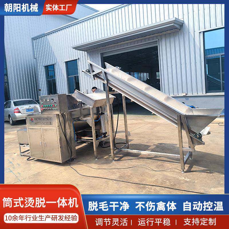 厂家直供禽家屠宰型脱毛备机鸡鸭鹅KVF烫毛设小筒式全自动烫脱一