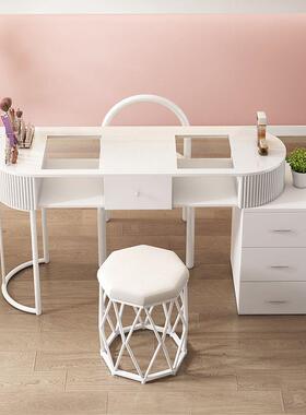 美甲桌奢白色奶红油风日式轻网多功能美甲DD102462店美甲台人全套