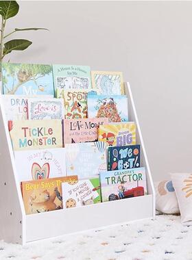 木质童书架读架落书34412地架儿阅童绘本收纳架家用多层置物儿架