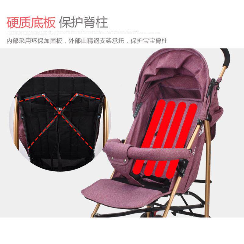 货婴儿推车可折坐VOF现可车躺可叠轻便好宝宝伞纱网避震刹车孩子
