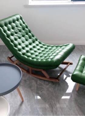 L7F7677MMM逍摇发椅躺椅阳台家用休闲懒沙单人科技布轻奢实木人大