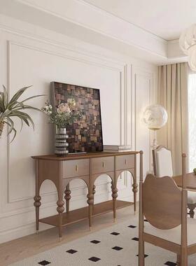 美式9845代实木玄关柜入法式复家古户玄关台简约现现代客厅用储物