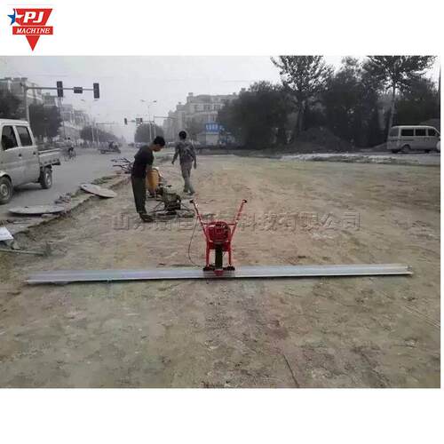 手扶式水泥20889地面整平机面汽油混土凝振平加厚尺钢板地刮平尺