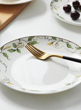盘新陶瓷盘17861加深菜盘汤盘家用碟子盘202子5款骨瓷餐盘餐具套