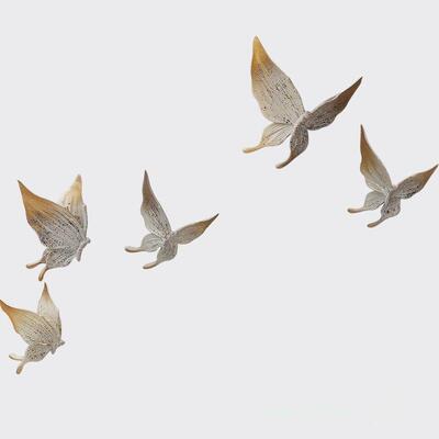 墙上装11295饰立体蝴蝶现代简约卧室餐厅面墙意浮创雕墙客饰挂件