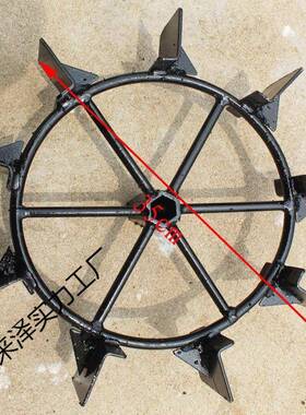 微耕机铁轮防滑轮走加宽轮铁铁轮行子轮小铁轮爬行快递89534包邮