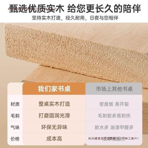 实木书电桌学生专书架用一体字桌家用学习写简易卧室脑台MXO式办