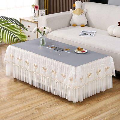 皮加10313厚防油防水几桌茶布革长方罩形茶几餐桌套电视柜防尘套