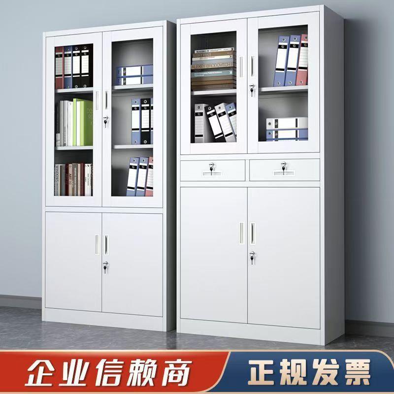 钢制公铁皮柜资料档件案文柜办凭证柜书柜带锁TMW储物柜矮柜更衣