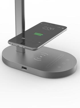 充护学习充电台灯桌面学习阅读铝合眼RNF金折叠金属无线台电灯