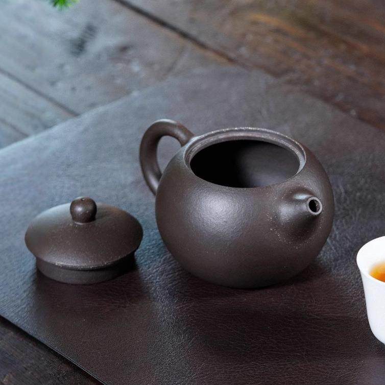 宜兴紫砂壶3OSF03cc黑大容量球孔手工金砂西施壶卡盖泡家用茶壶