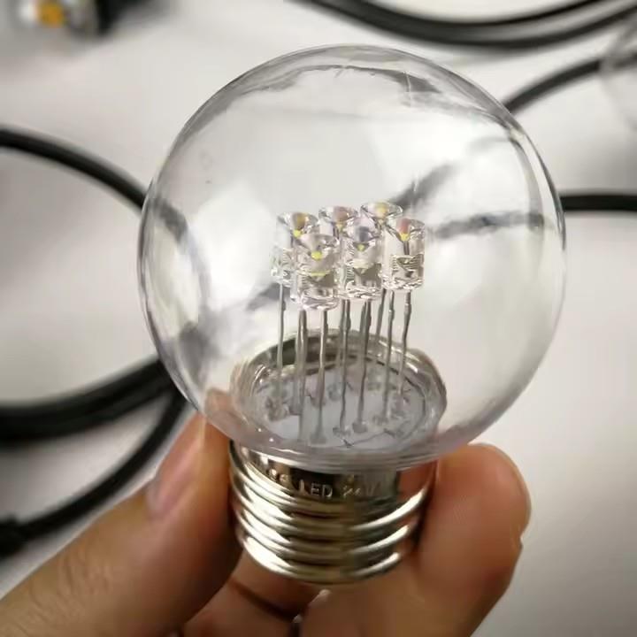 E螺8935口G452球型7灯泡户外串庭院LED智能灯气泡球灯灯串