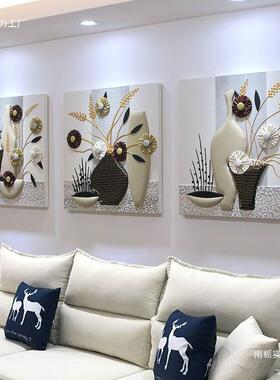 石钻画2十05新27205款满钻小清新花卉5d砖2石画三联画简约现代字