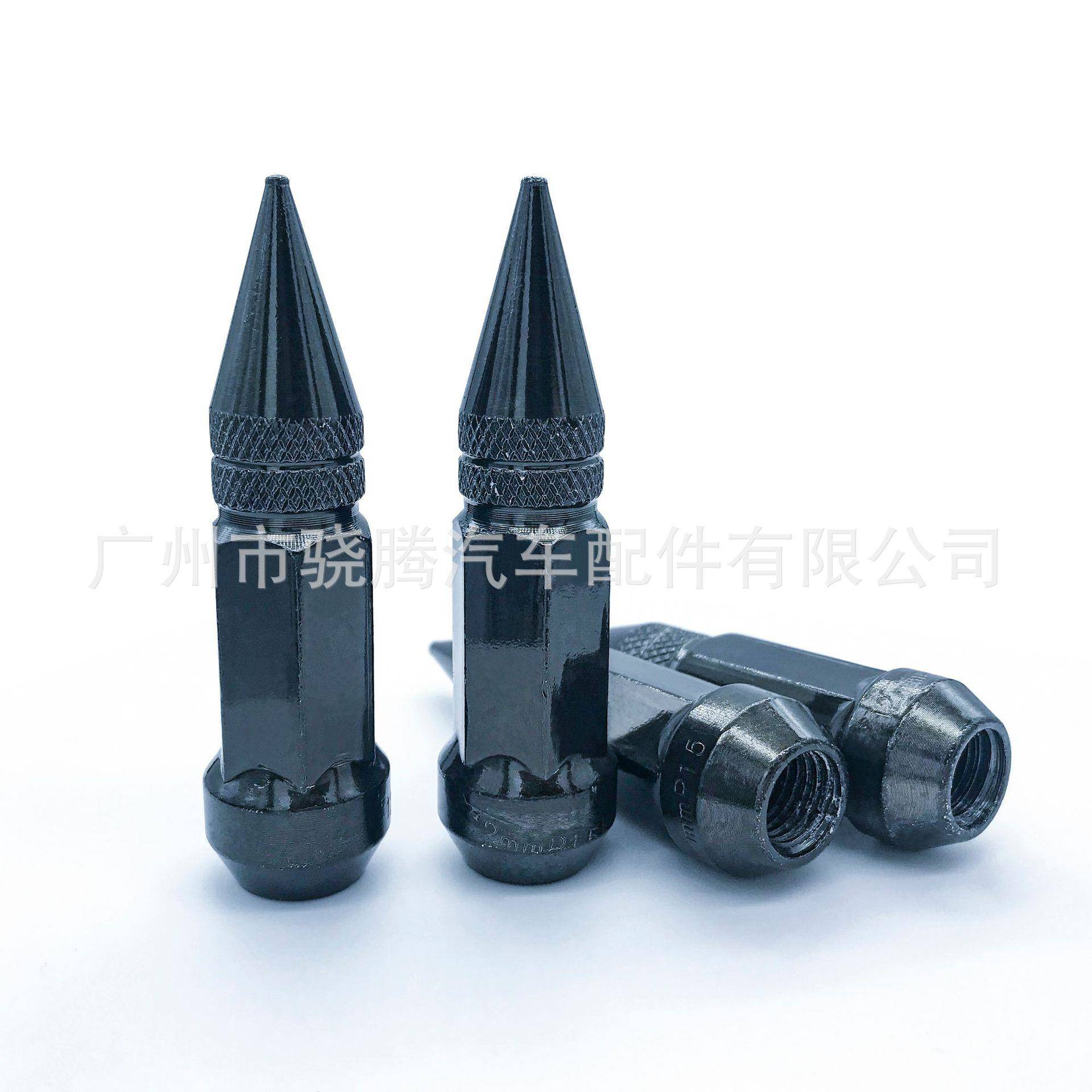 汽车改装尖头盖帽轮胎防盗螺丝颜色丰富轮毂螺母轮毂螺丝wheel
