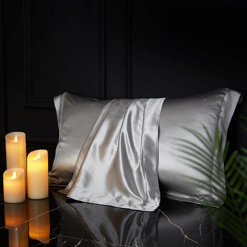 现货19姆米丝宽边枕轻LKC头套两真八米宽门幅桑蚕丝枕套奢丝质可