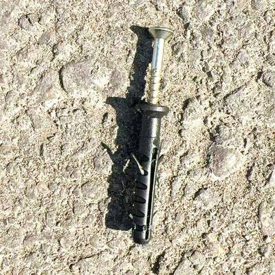 黑色尼龙塑料膨胀管胀栓锚栓涨塞50268美固钉膨胀螺栓Coi涨ce钉h