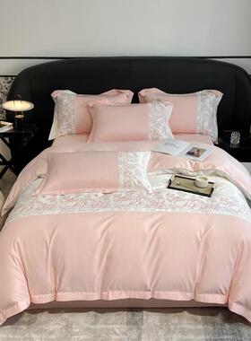 20拼2新款双ZRN冰丝绣花接面5四件套-乔安