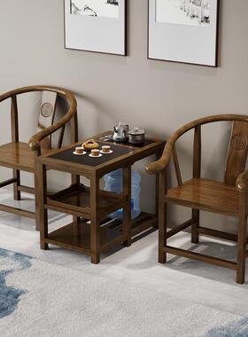 实木围椅休三件新套中式家用DCY闲靠手背椅阳台古典扶茶椅