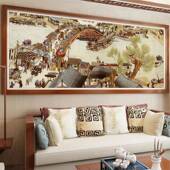 中式 钻石钻画十DSZ秀字绣石绣满新款 清明上河图钻客厅砖石中国风