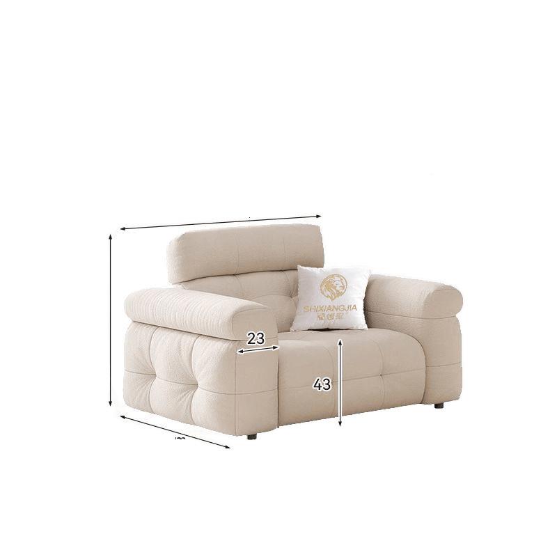 零靠动多功能沙发猫抓布艺小户LUH型可调头等舱节云朵直排电奶油