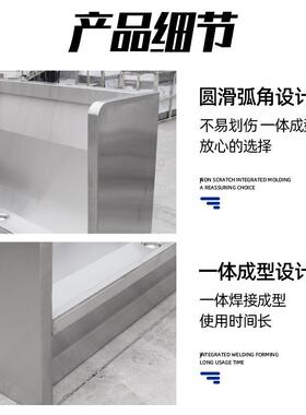 落地式便公立式小便池学校共场小所加61078厚池不锈钢经典落地款