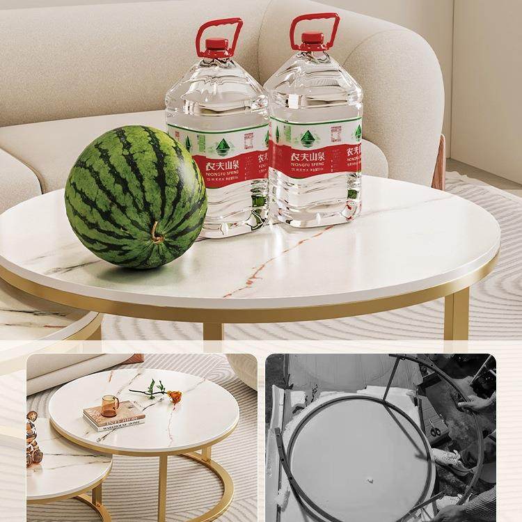 轻奢形圆茶几小户型客厅家小用BAM简约现代款简新易小圆桌子阳台