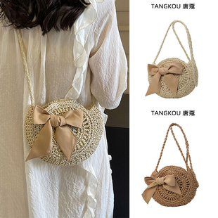 草编包包女2024新款外出斜挎包渡假沙滩包海边编织包单肩手机包夏