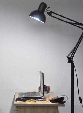 简约创室美式落地意灯421折叠落地台纹灯客厅卧绣书房学习立式灯